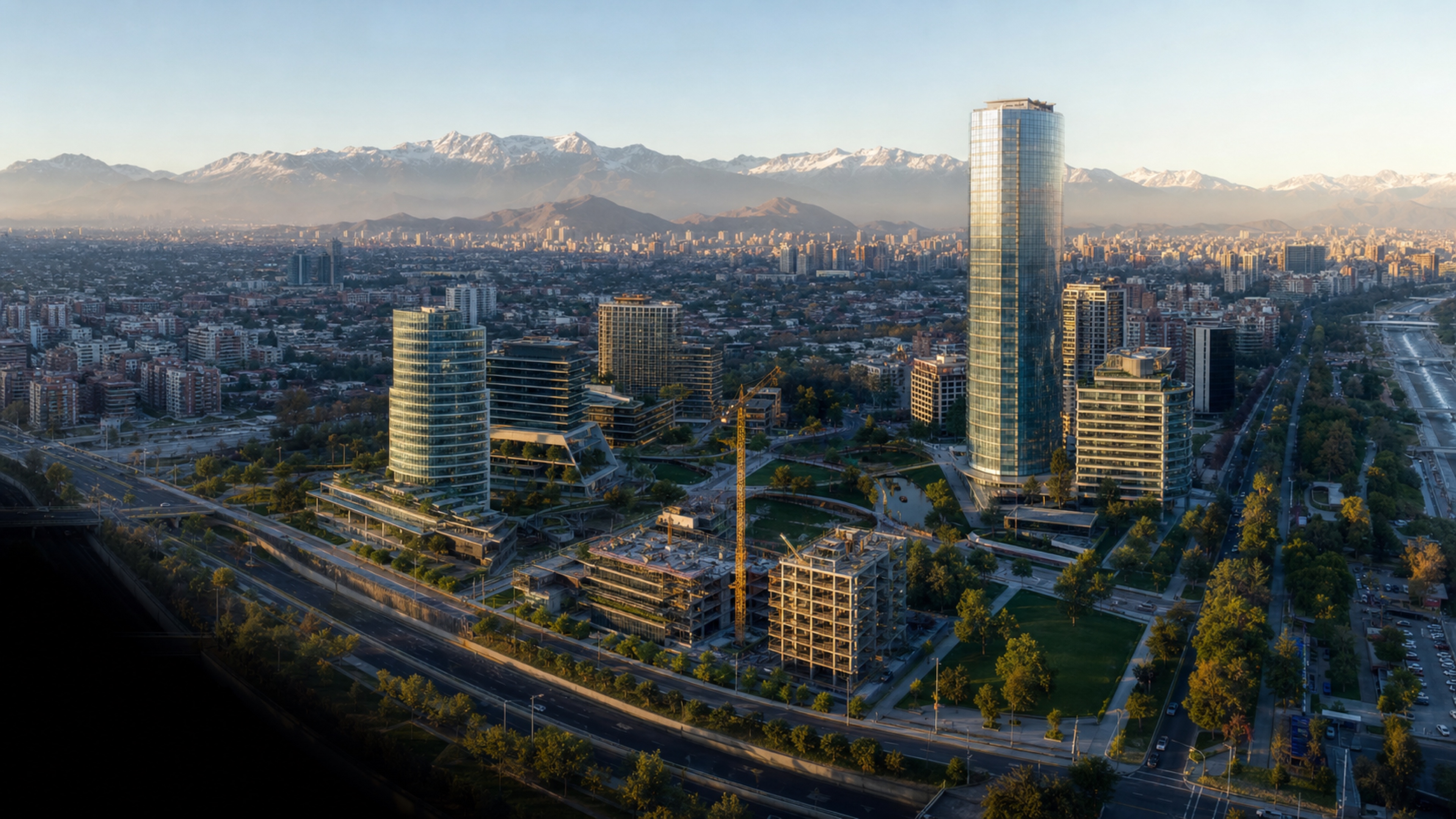 Infraestructura urbana contemporánea en Santiago